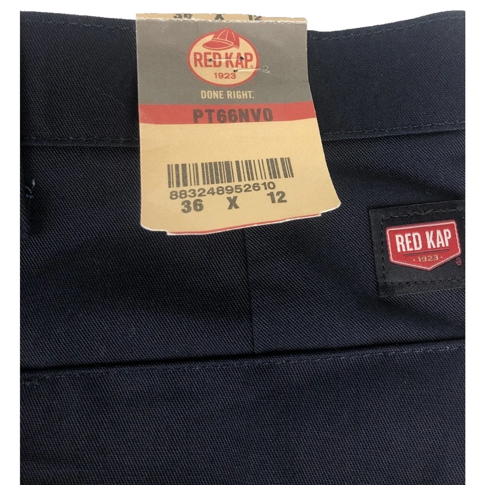 Red Kap Men's Cargo Shorts 36‎ X 12 Blue Work Uniform Industrial Clothing NEW